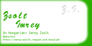 zsolt imrey business card